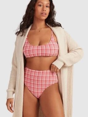 Billabong Get It Gingham Bikini Set
